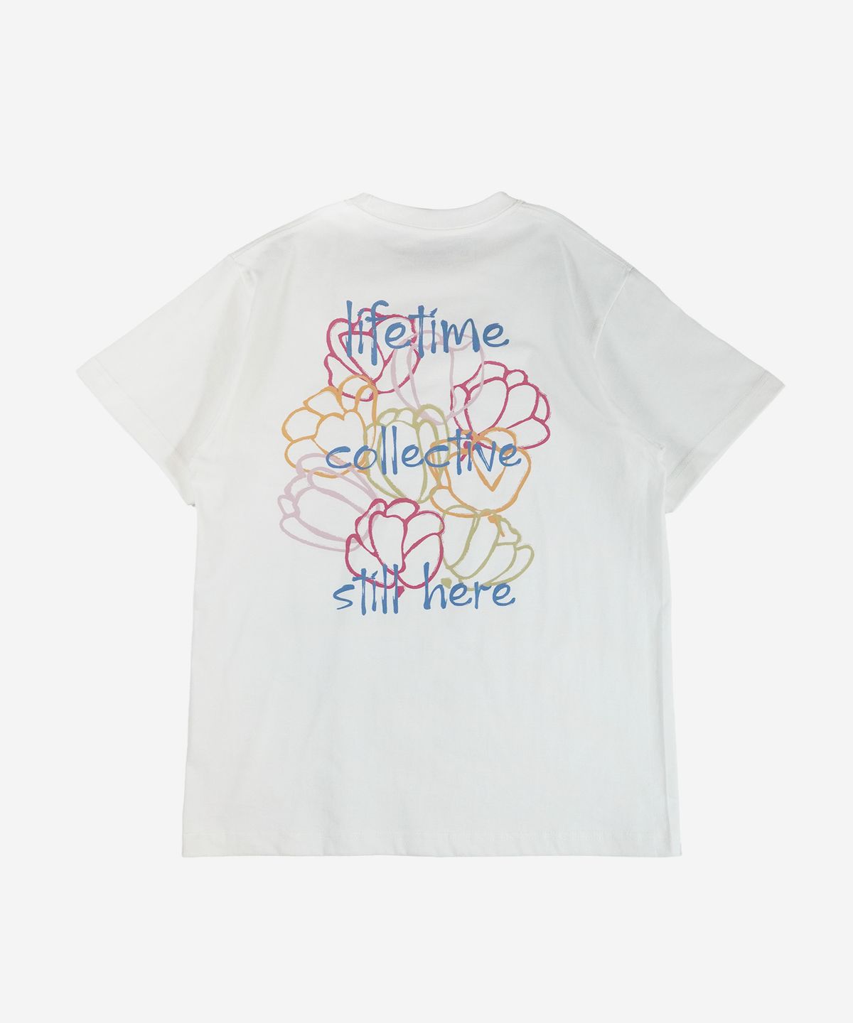 라이프타임콜렉티브(LIFETIMECOLLECTIVE) 스틸 히어 플라워 티셔츠 STILL HERE FLOWER  화이트