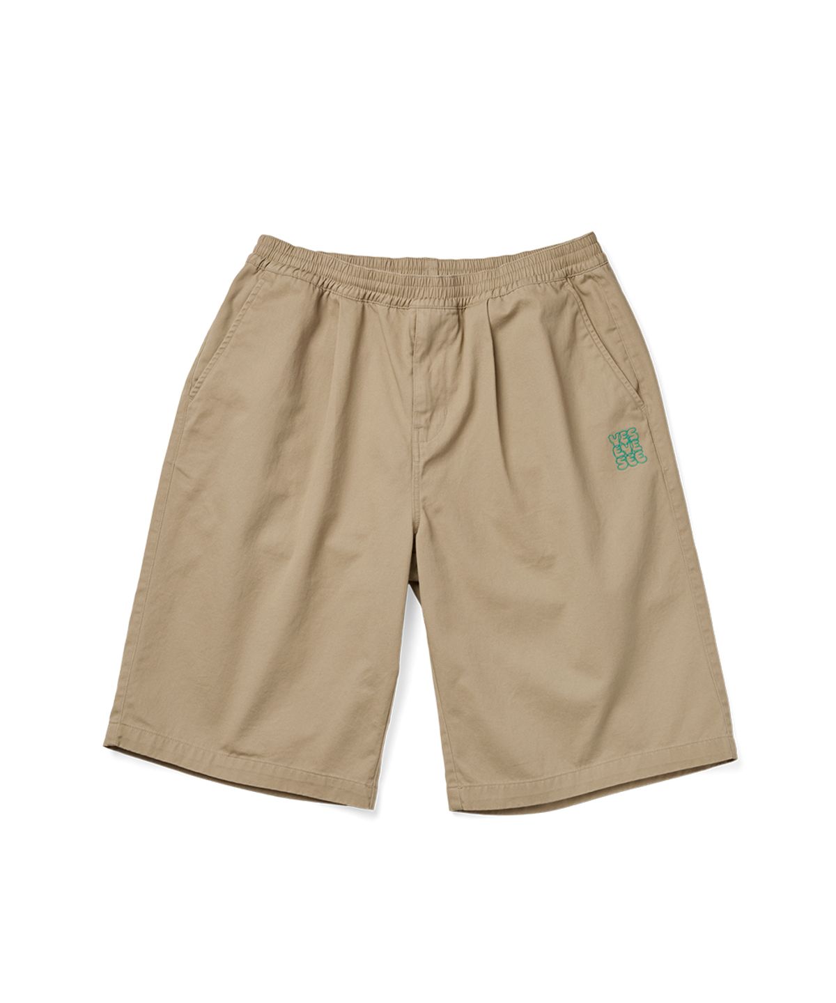 예스아이씨(YESEYESEE) C Logo Wide Shorts Beige