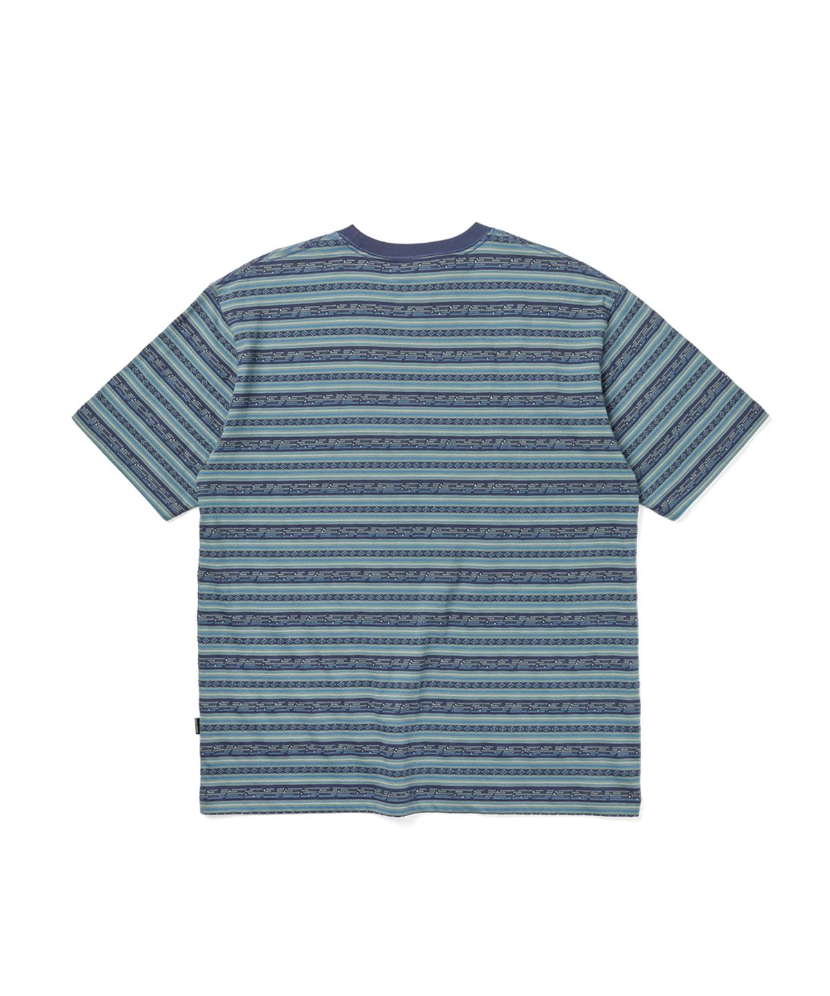 예스아이씨(YESEYESEE) Y.E.S Jacquard Stripe Tee Blue