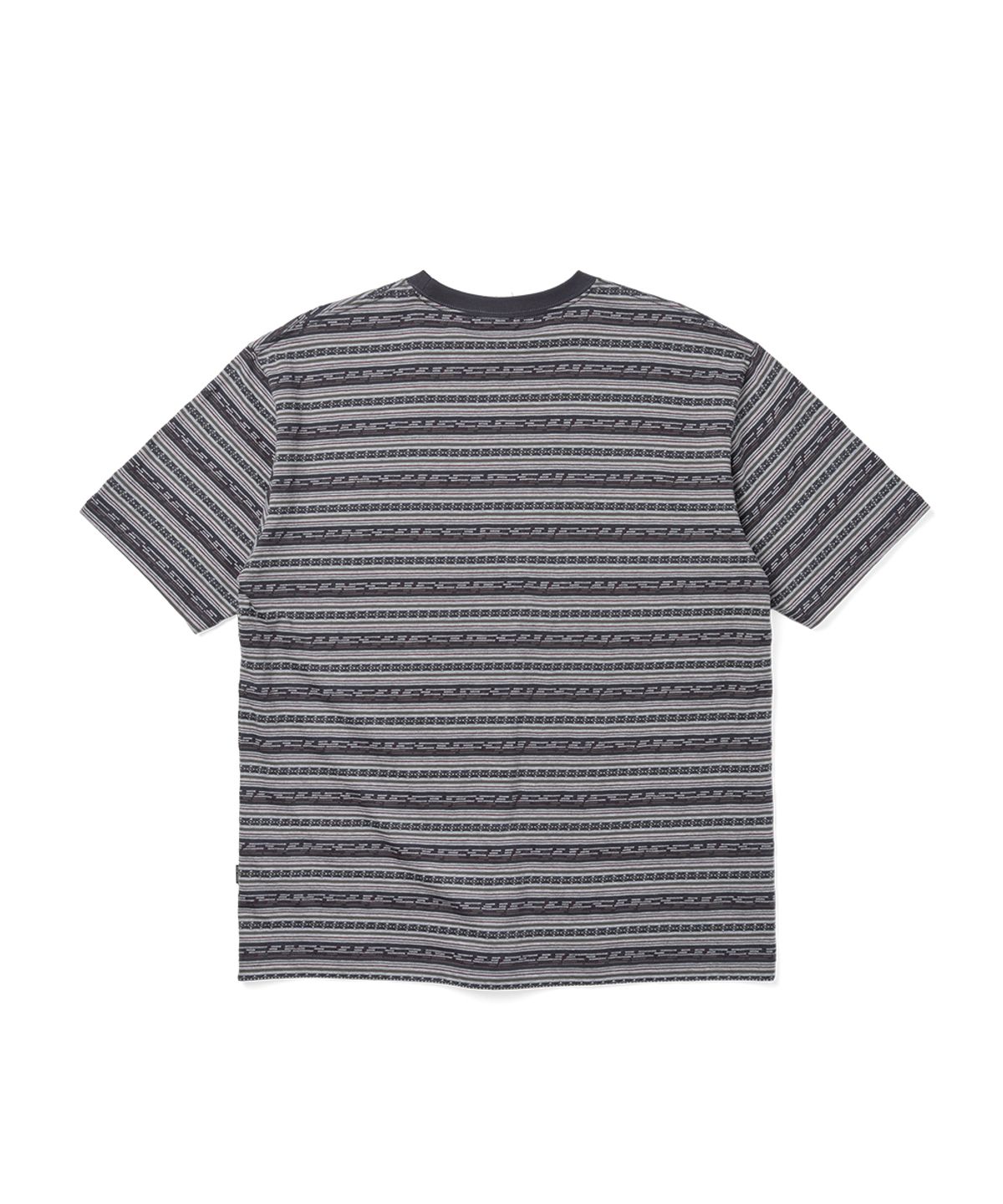 예스아이씨(YESEYESEE) Y.E.S Jacquard Stripe Tee Charcoal