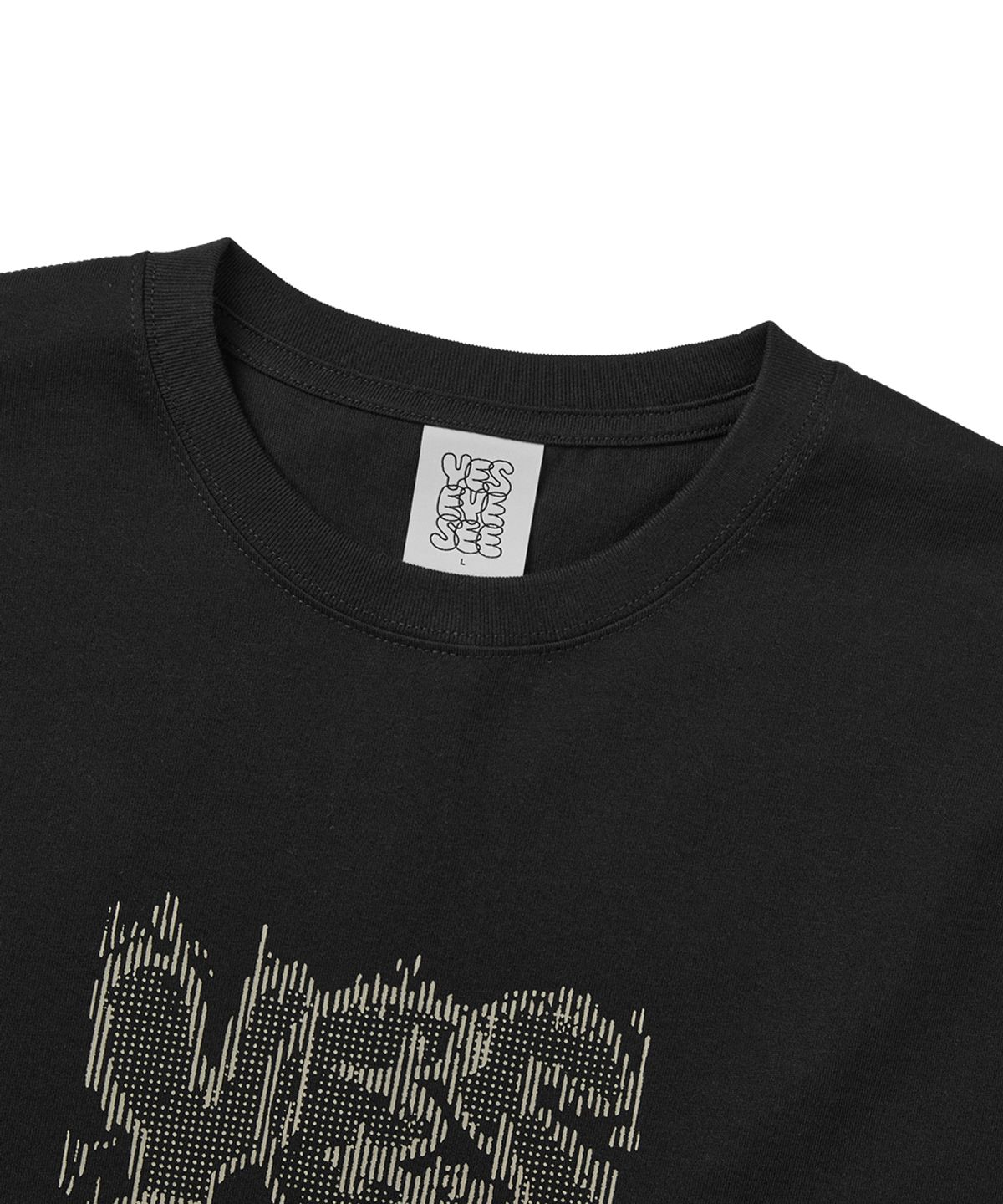 예스아이씨(YESEYESEE) C-Logo Dot Tee Black