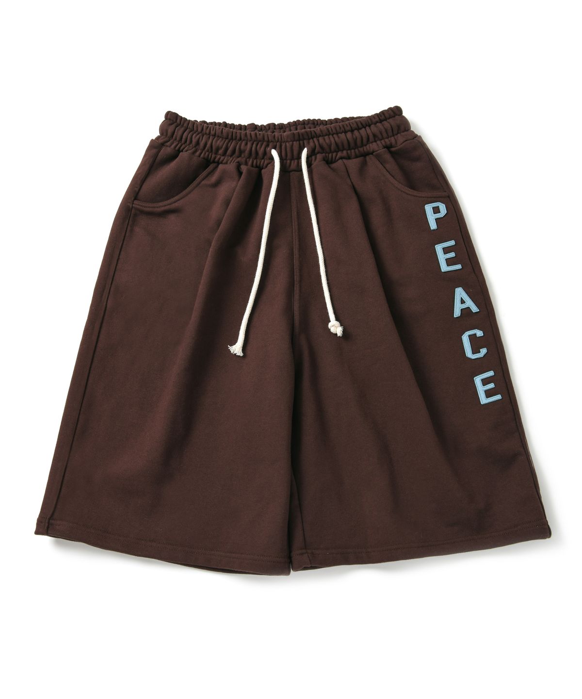 아모우(AMOU) PEACE One Tuck Bermuda Pants Brown