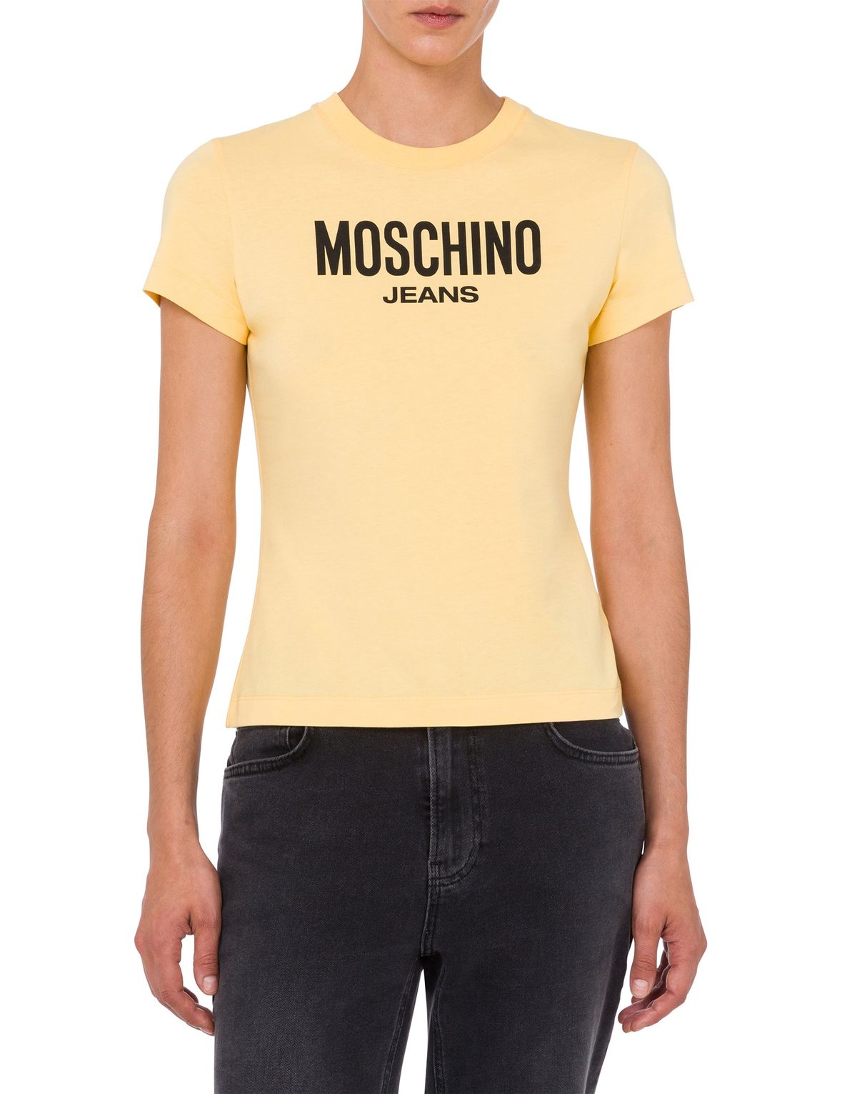 모스키노(MOSCHINO) 진스 로고 코튼 티셔츠