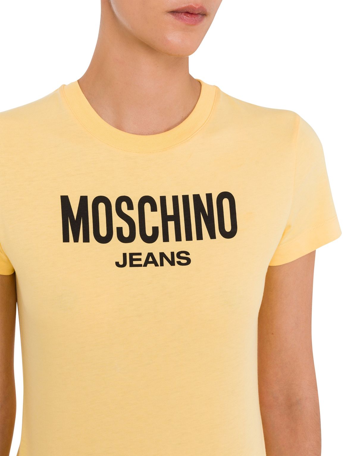 모스키노(MOSCHINO) 진스 로고 코튼 티셔츠