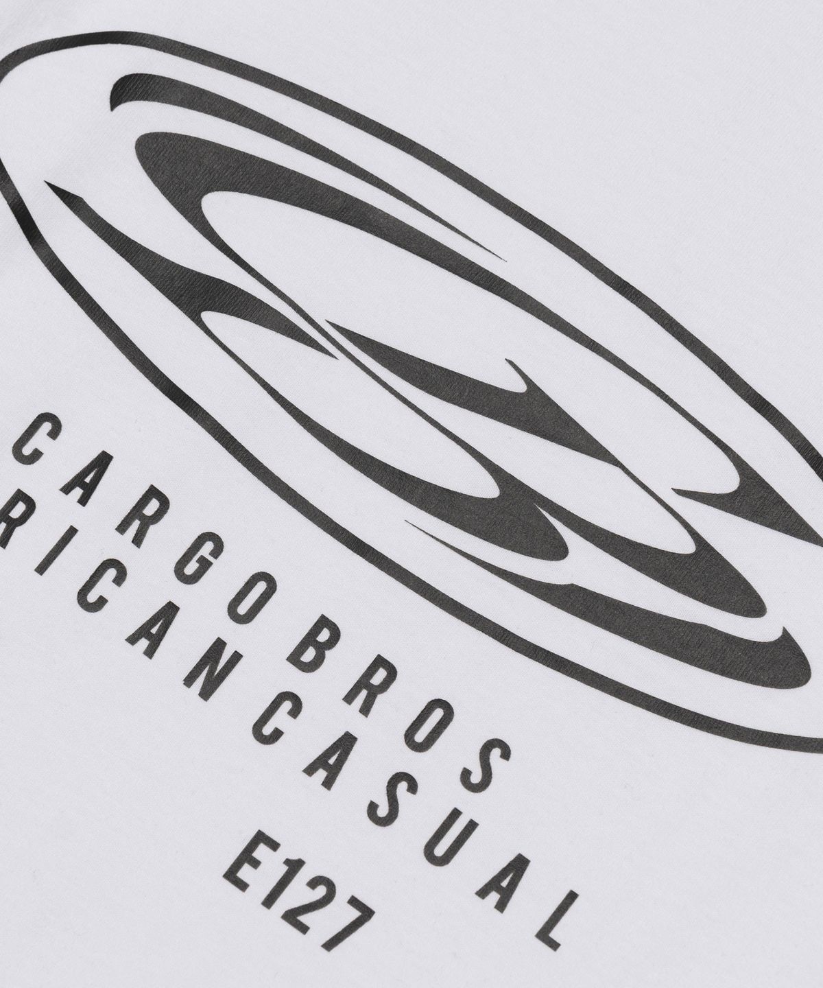 카고브로스(CARGOBROS) (빅사이즈) 라운드 서클 로고 반팔 티셔츠 (화이트)