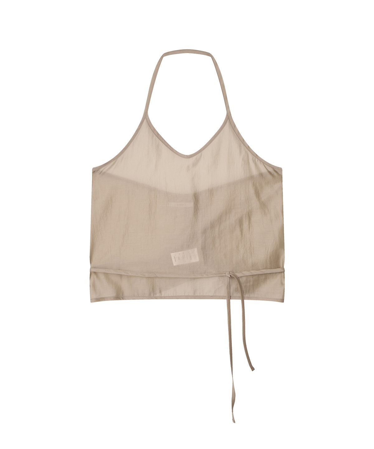 마롯(MARROT) Sheer Halter Bustier_Salmon Pink