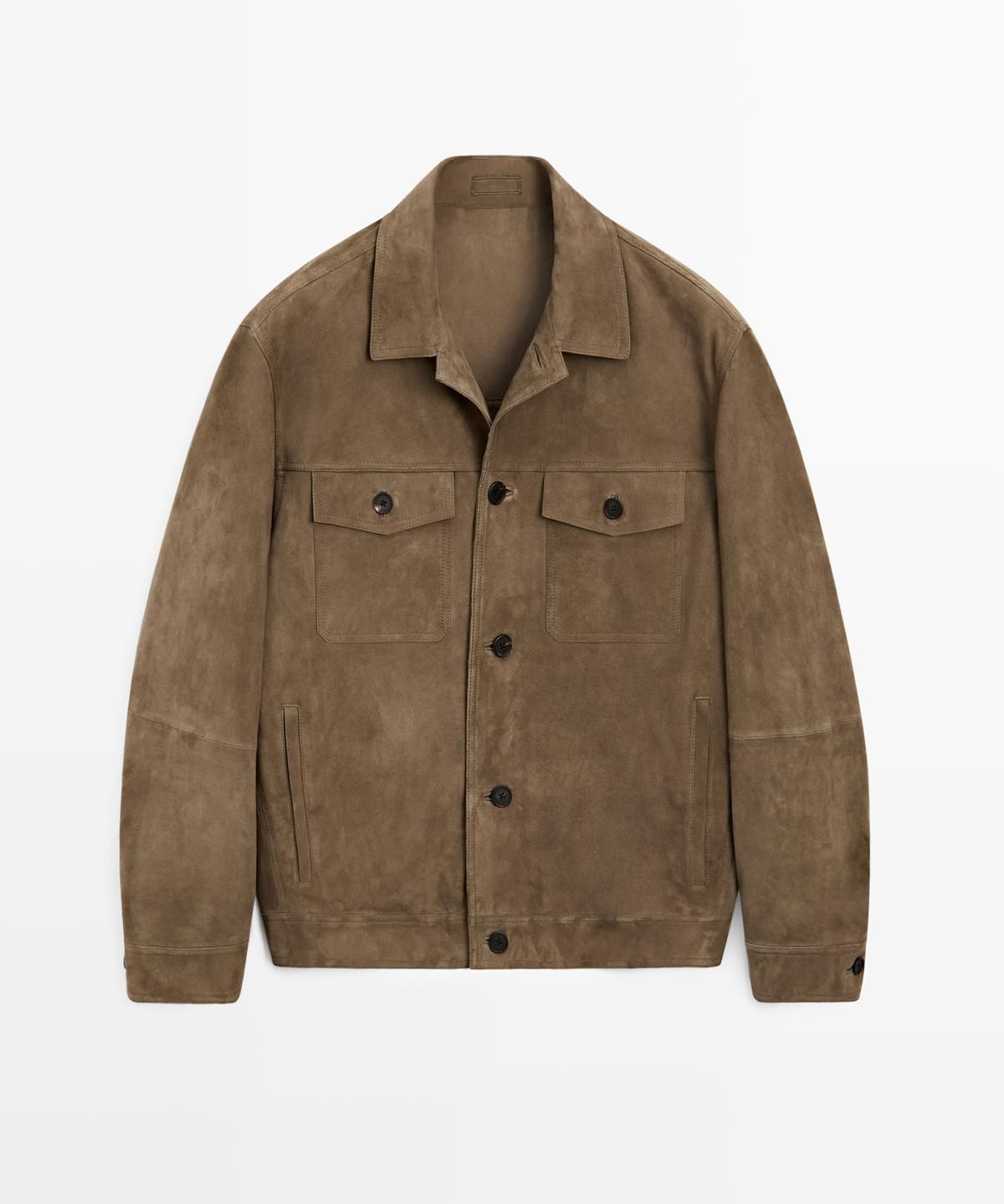 마시모두띠(MASSIMO DUTTI) 디스트레스드 이펙트 포켓 가죽 자켓
