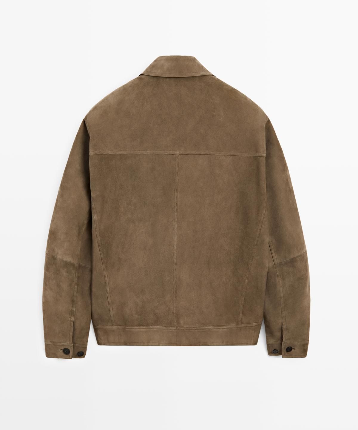 마시모두띠(MASSIMO DUTTI) 디스트레스드 이펙트 포켓 가죽 자켓