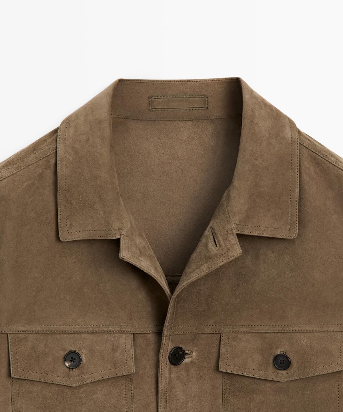 마시모두띠(MASSIMO DUTTI) 디스트레스드 이펙트 포켓 가죽 자켓