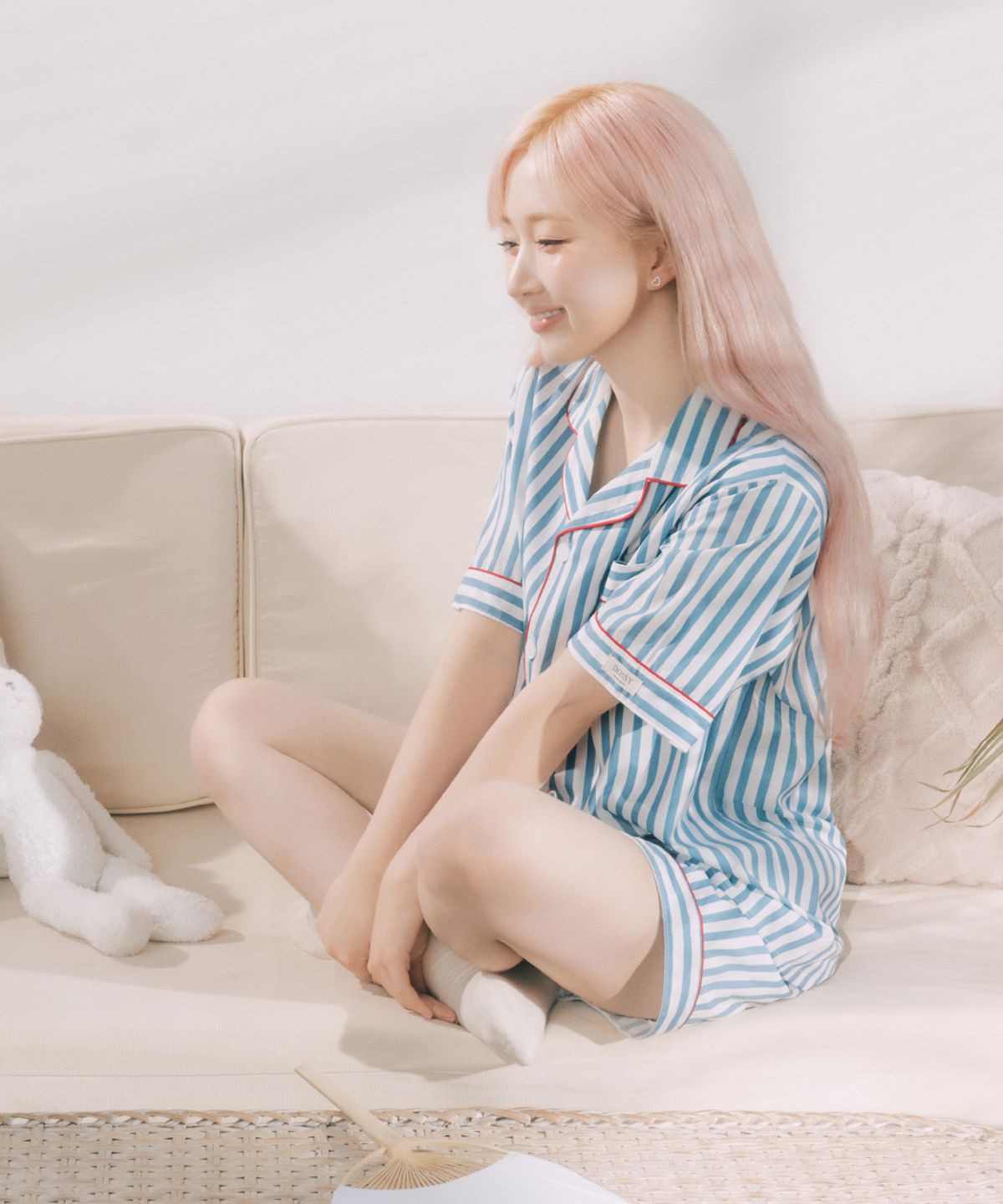 도씨(DOSSY) [2SET] 실크핏 토브 반팔 커플 잠옷 세트