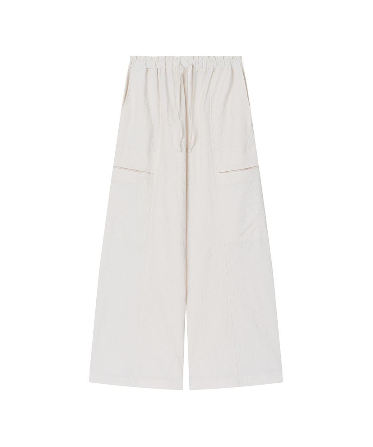 미드앤로우(MIDNLOW) Cut Line Wide Banding Pants(Ivory)