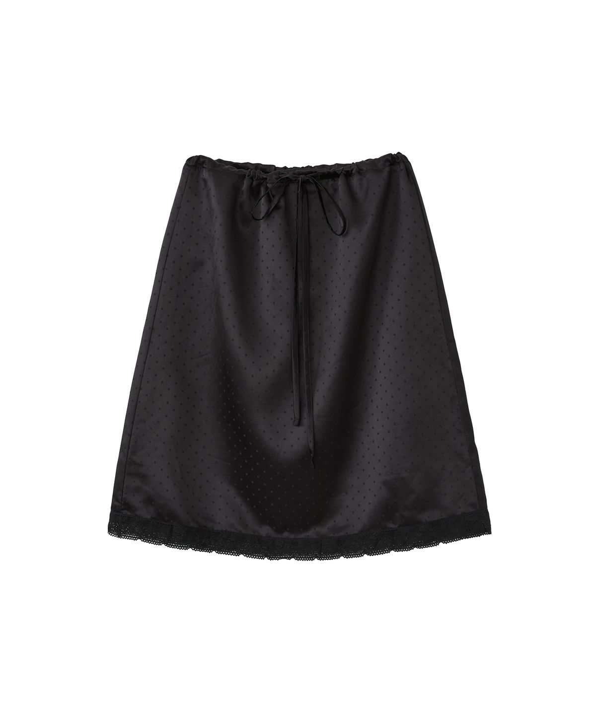 포에브(POEV) Dotted Drawstring Skirt - Black