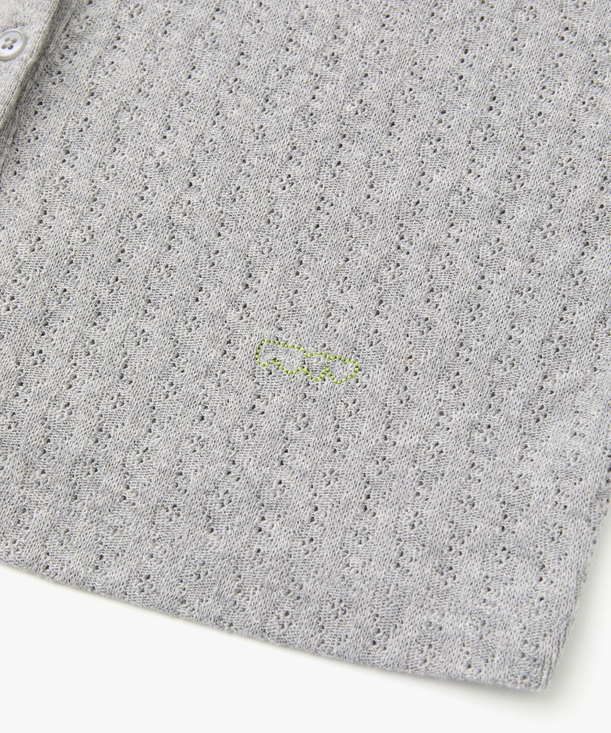 포에브(POEV) Double-Button Knit Cardigan - Melange Grey