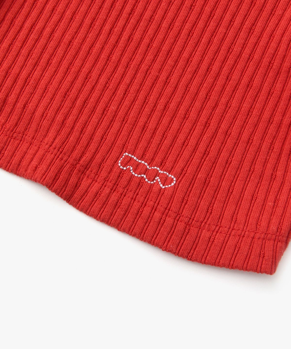 포에브(POEV) Double-Button Cropped Cardigan - Red