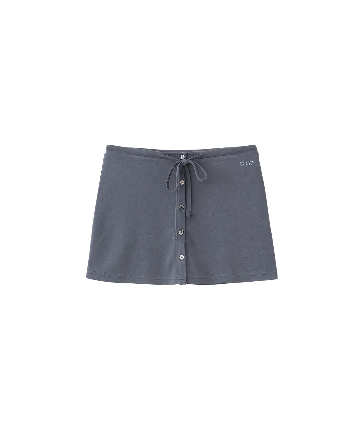 포에브(POEV) Relaxed-Fit Layered Skirt Pants - Dark Navy