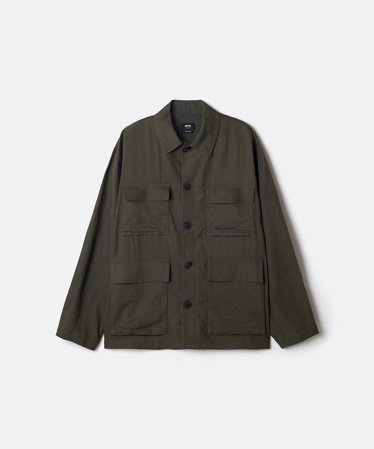 스파오(SPAO) 리넨블렌드 사파리 재킷_SPJJG24M01