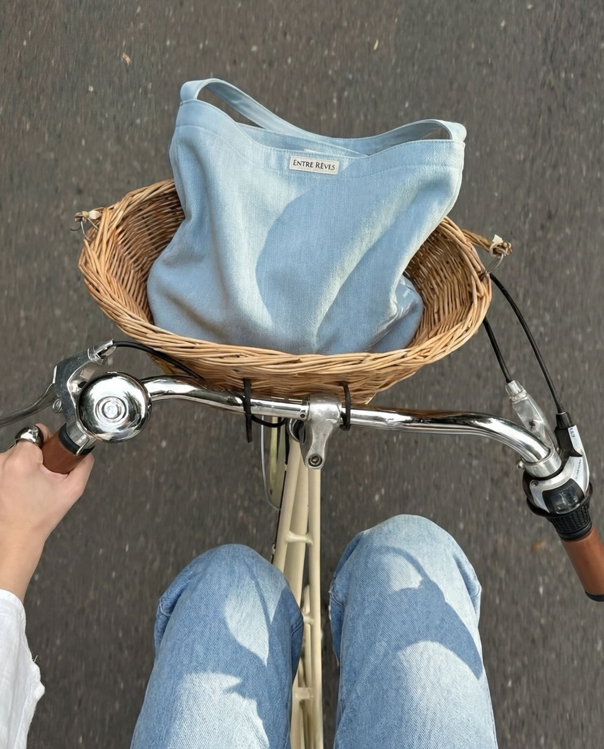 앙트레브(ENTRE REVES) ECO BAG SKY BLUE