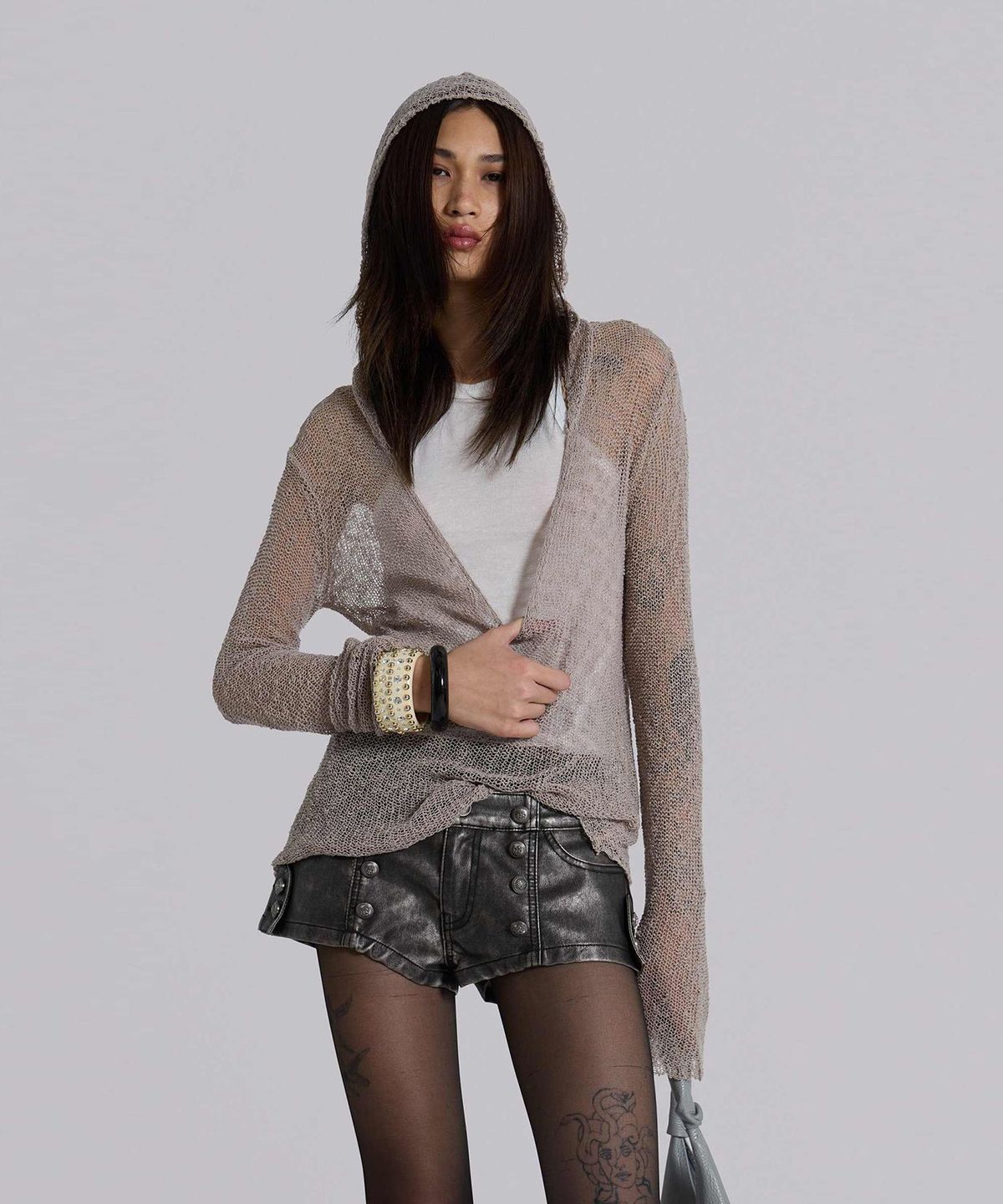 제이디드 런던(JADED LONDON) (W) 나이아 후디드 탑 에크루 NAIA HOODED TOP ECRU