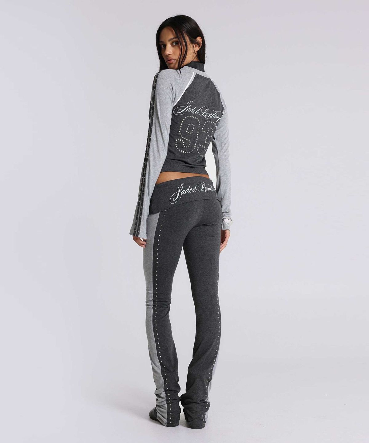 제이디드 런던(JADED LONDON) (W) 풋볼 베이비 티 스터드 멀티 FOOTBALL BABY TEE - STUDDED MULTI