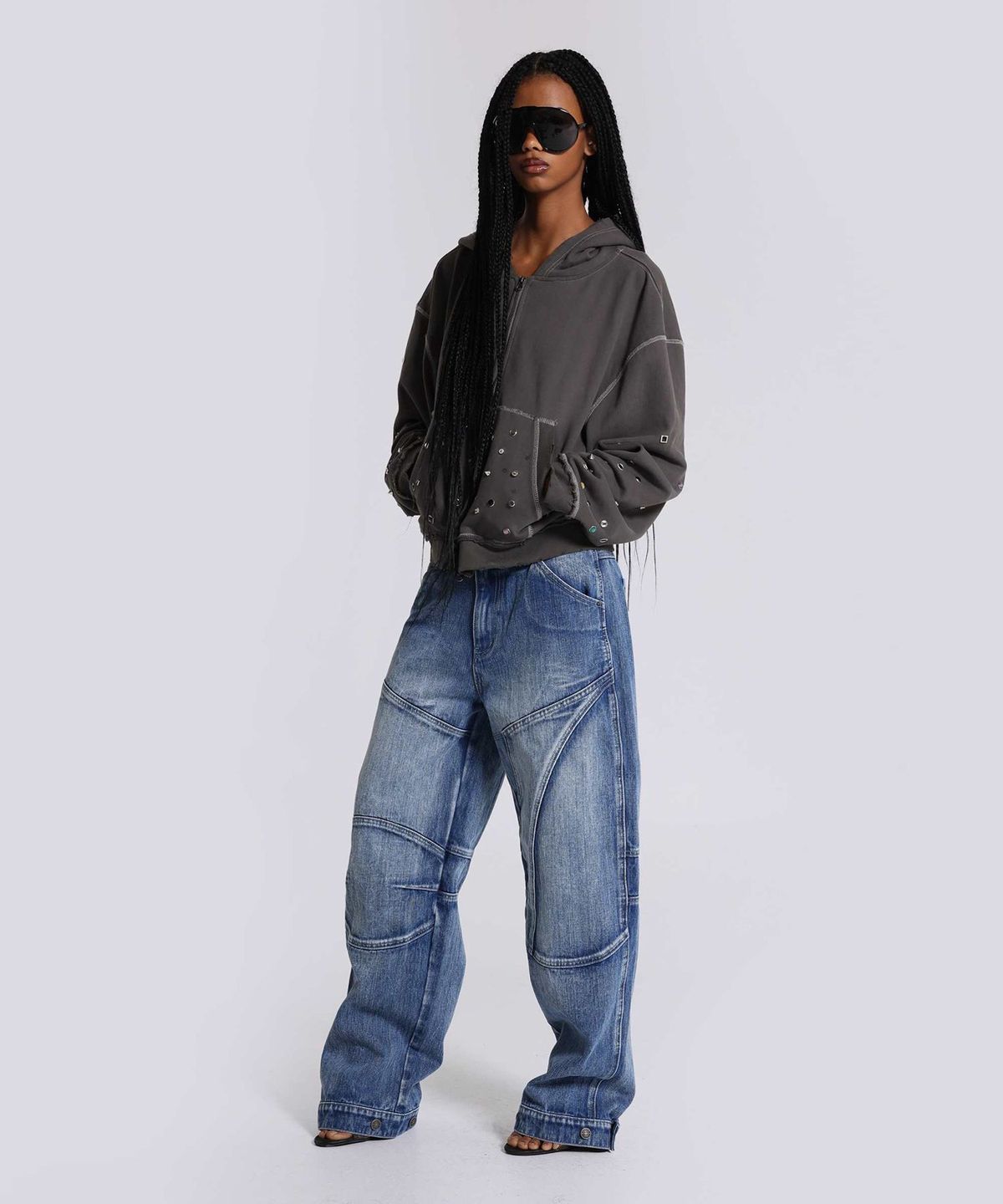 제이디드 런던(JADED LONDON) (U) 패널드 소닉 진 블루 PANELLED SONIC JEANS BLUE
