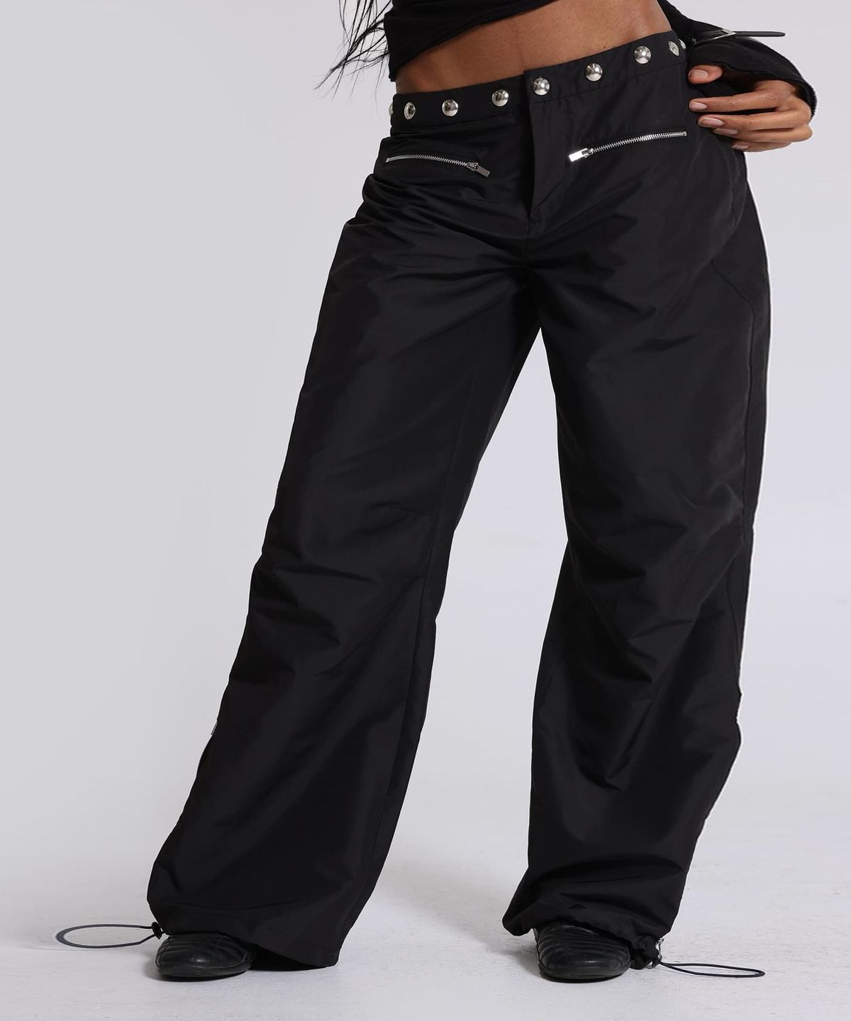 제이디드 런던(JADED LONDON) (W) 미니멀 카고 트라우저 블랙 MINIMAL CARGO TROUSER BLACK