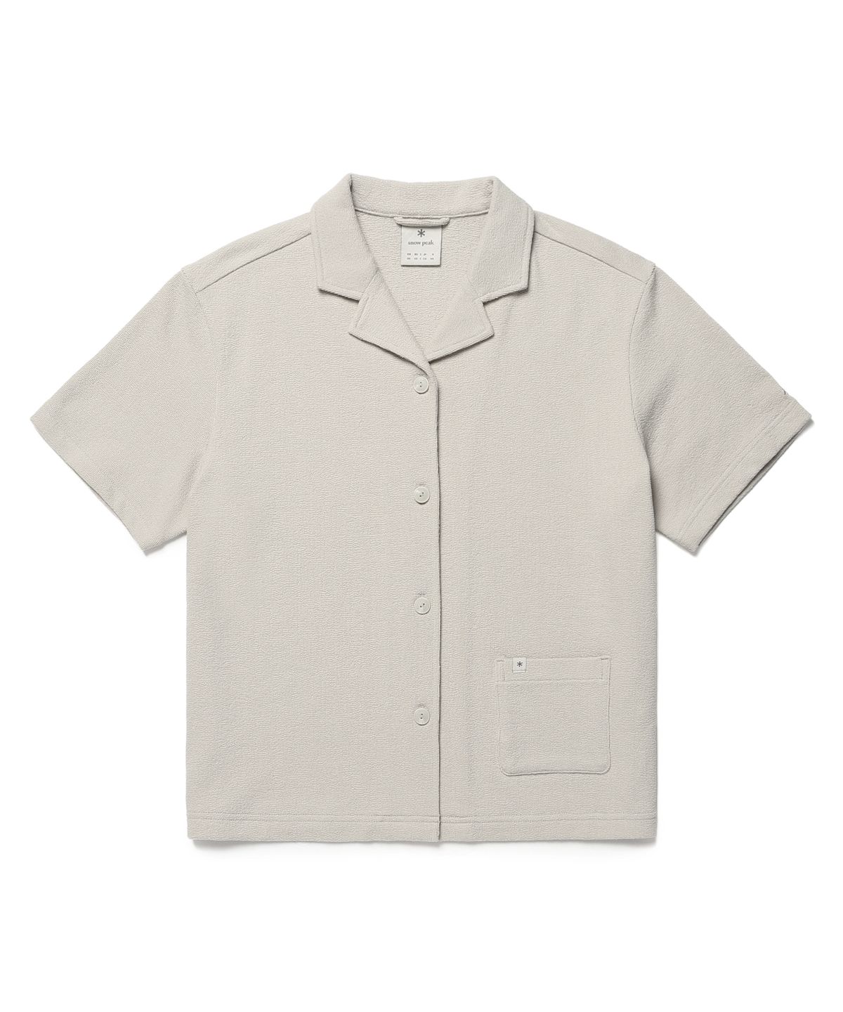 스노우피크 어패럴(SNOWPEAK APPAREL) 테리 여성 반팔 셔츠 (S26MWFSH35) Light Beige