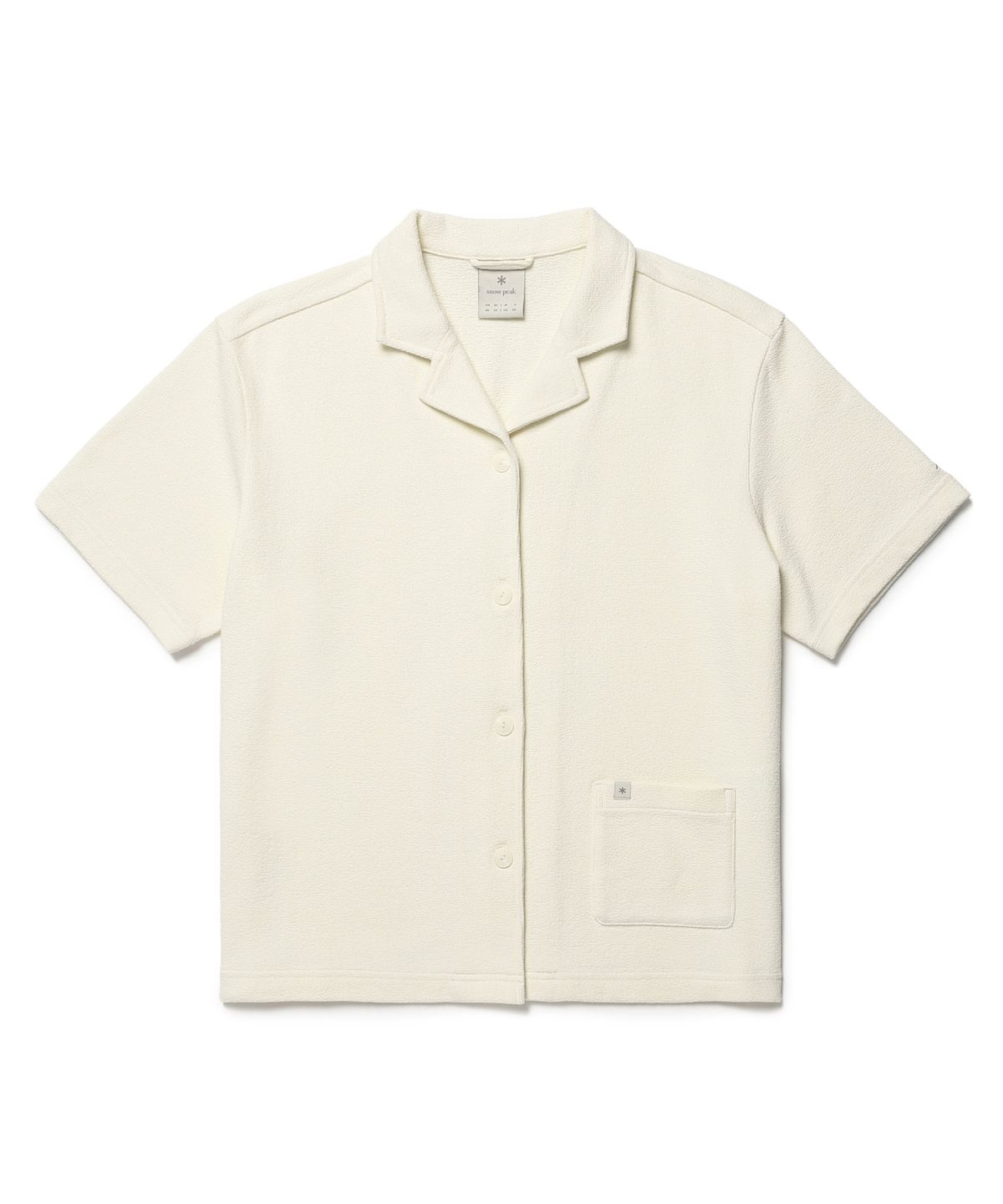 스노우피크 어패럴(SNOWPEAK APPAREL) 테리 여성 반팔 셔츠 (S26MWFSH35) Butter Ivory
