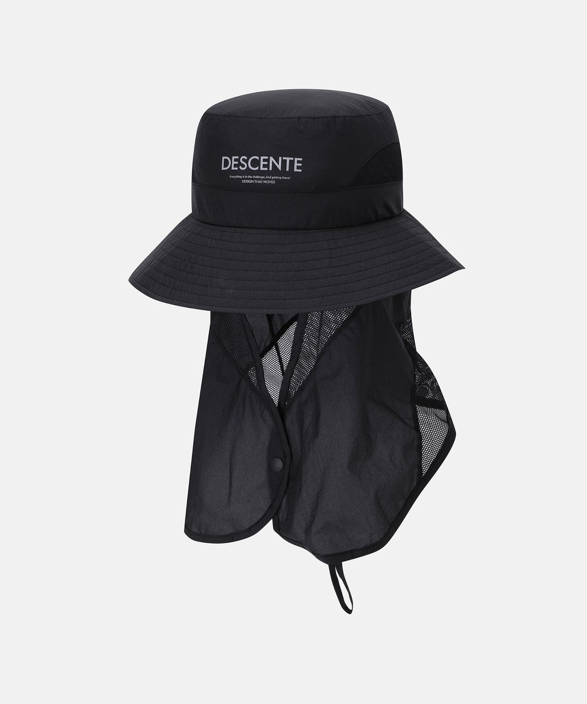 데상트(DESCENTE) 메쉬 차양 버킷햇 블랙 SR223ECP43