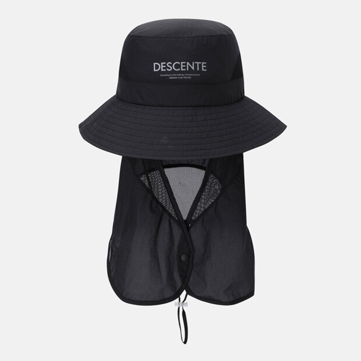 데상트(DESCENTE) 메쉬 차양 버킷햇 블랙 SR223ECP43