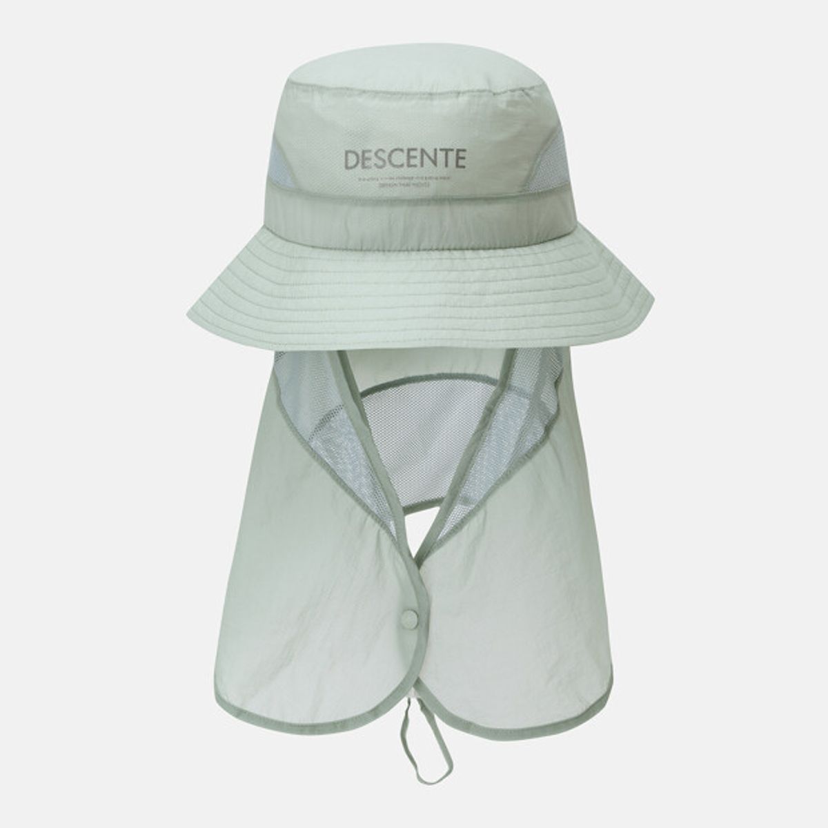 데상트(DESCENTE) 메쉬 차양 버킷햇 라이트그레이 SR223ECP43