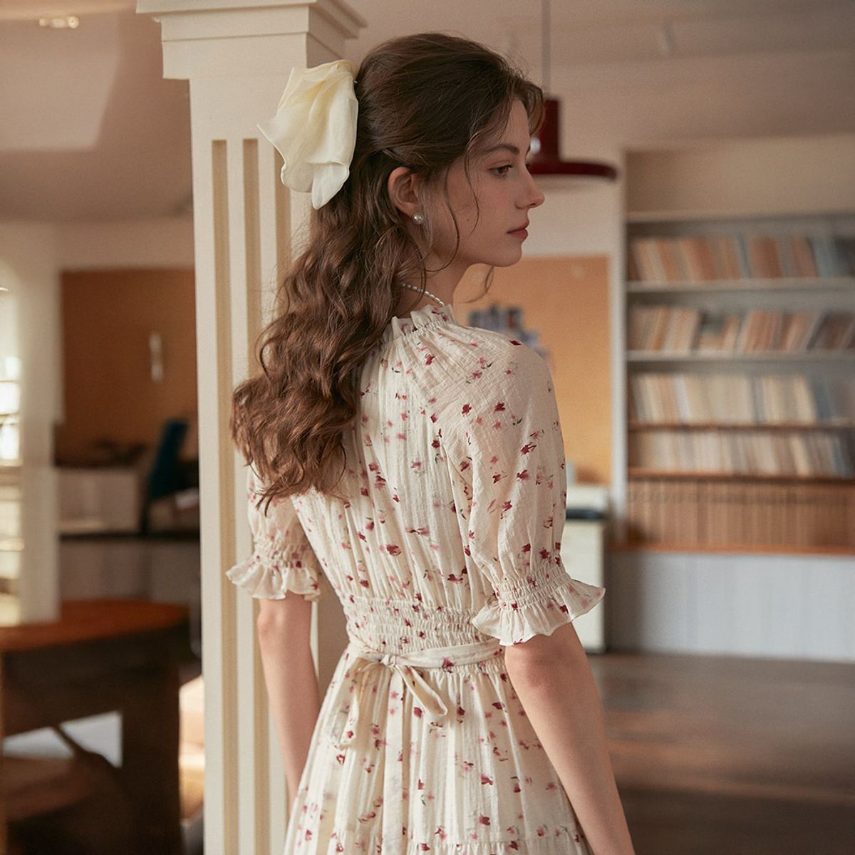 심플레트로(SIMPLE RETRO) SR_Wind floral dress