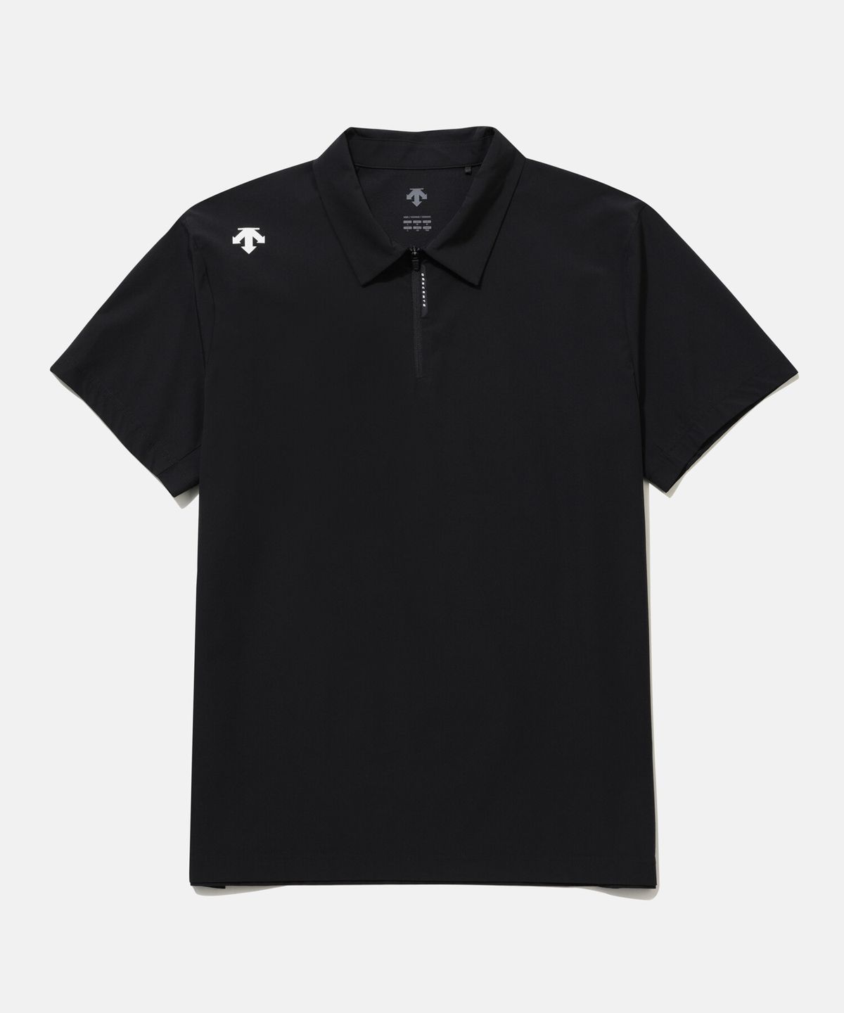 데상트(DESCENTE) 트레이닝 쿨링 트리코트 폴로 반팔 티셔츠 블랙 SR211TPS41