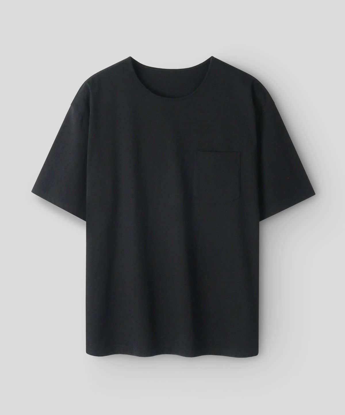 인더스트(INDUST) 소프트코튼 포켓 U넥 하프티셔츠_2COLOR