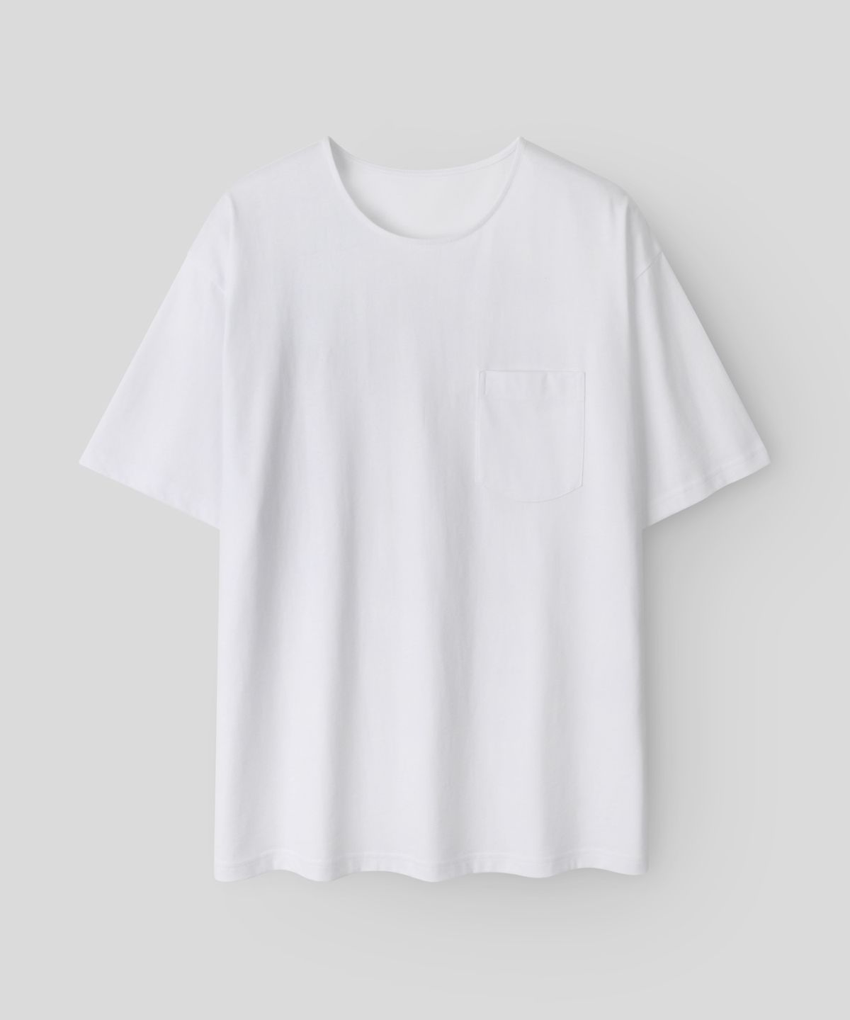 인더스트(INDUST) 소프트코튼 포켓 U넥 하프티셔츠_2COLOR