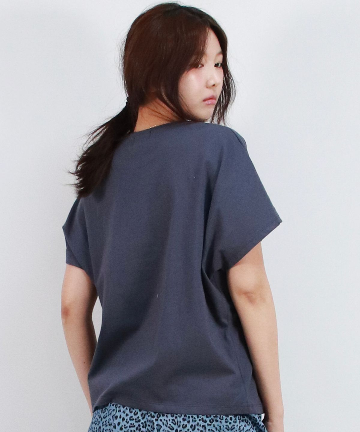 드마크(DEMARC) Standard Fit Solid French T-Shirt Navy