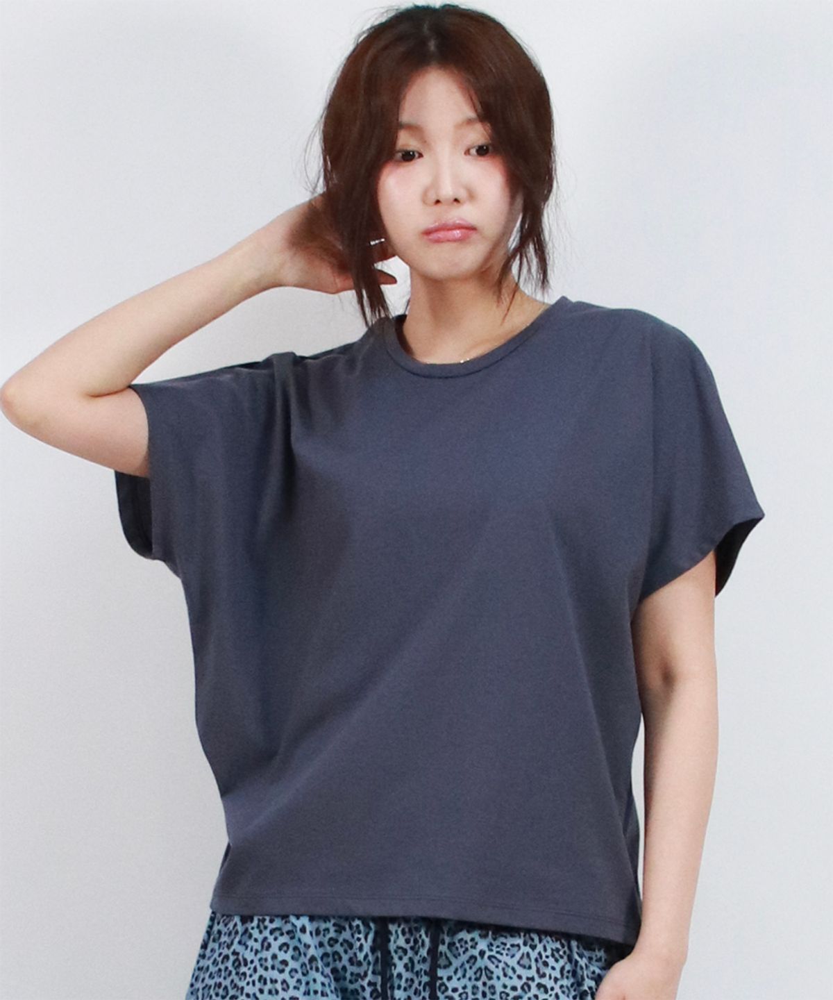 드마크(DEMARC) Standard Fit Solid French T-Shirt Navy