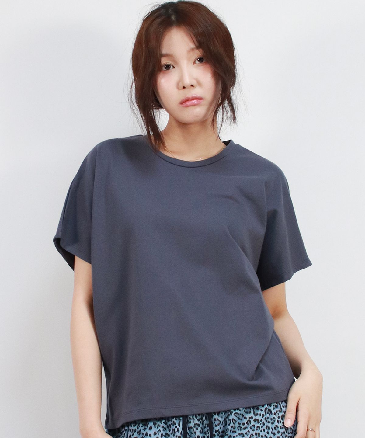 드마크(DEMARC) Standard Fit Solid French T-Shirt Navy