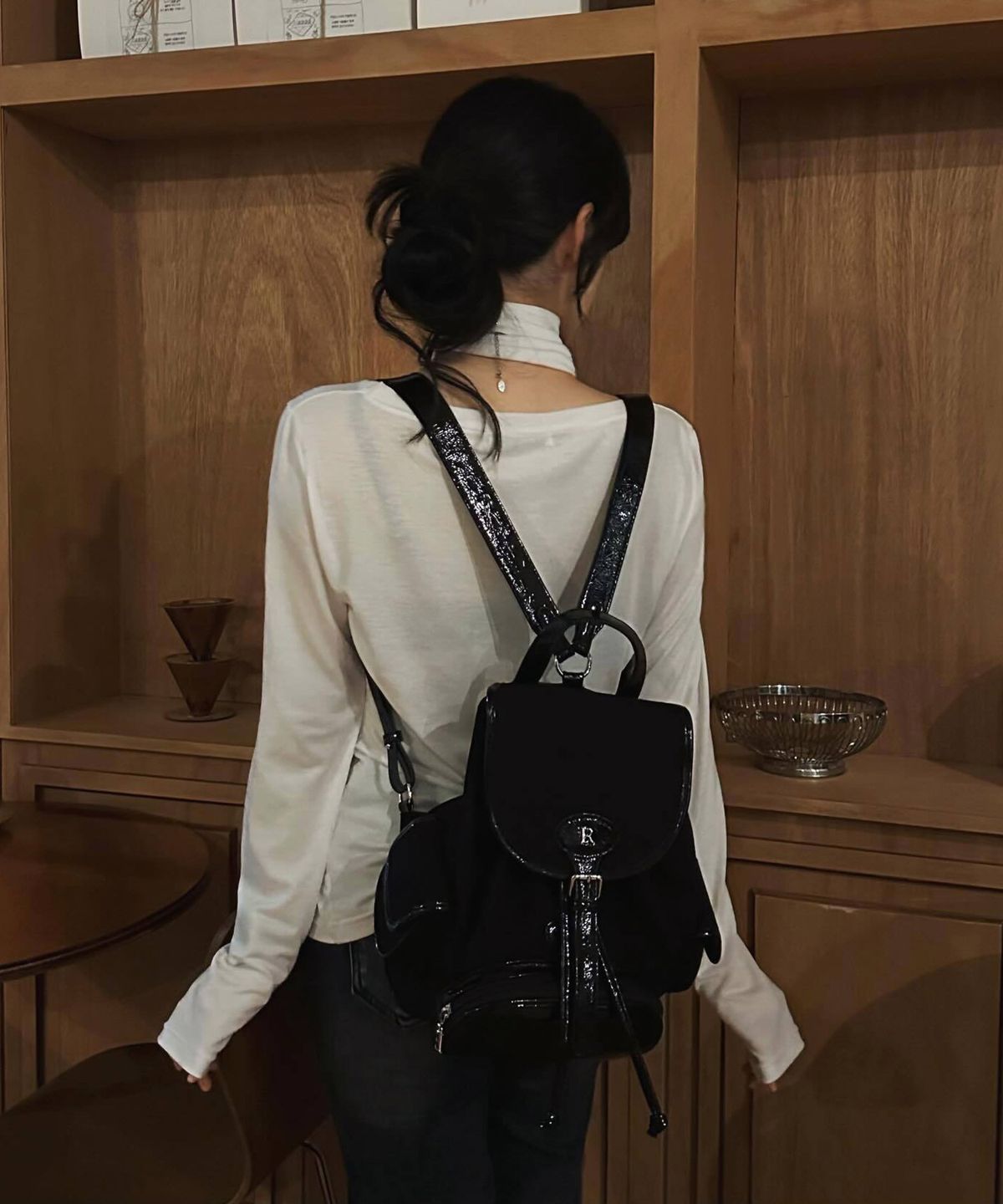 앙트레브(ENTRE REVES) THE RÊVERIE CANVAS MINI BACKPACK