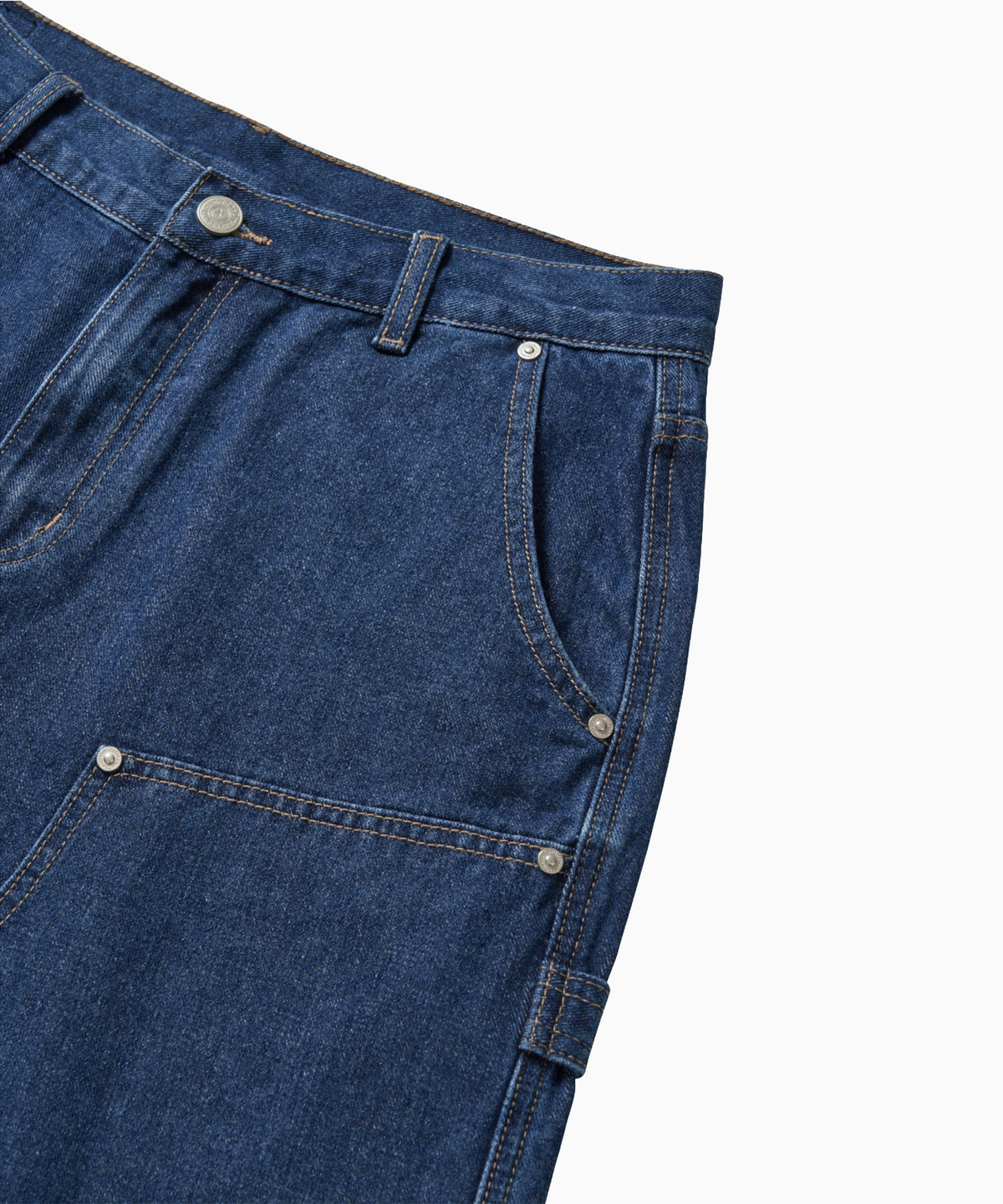 더 드리머(THE DREAMER) Double Knee Denim Bermuda - Dark blue
