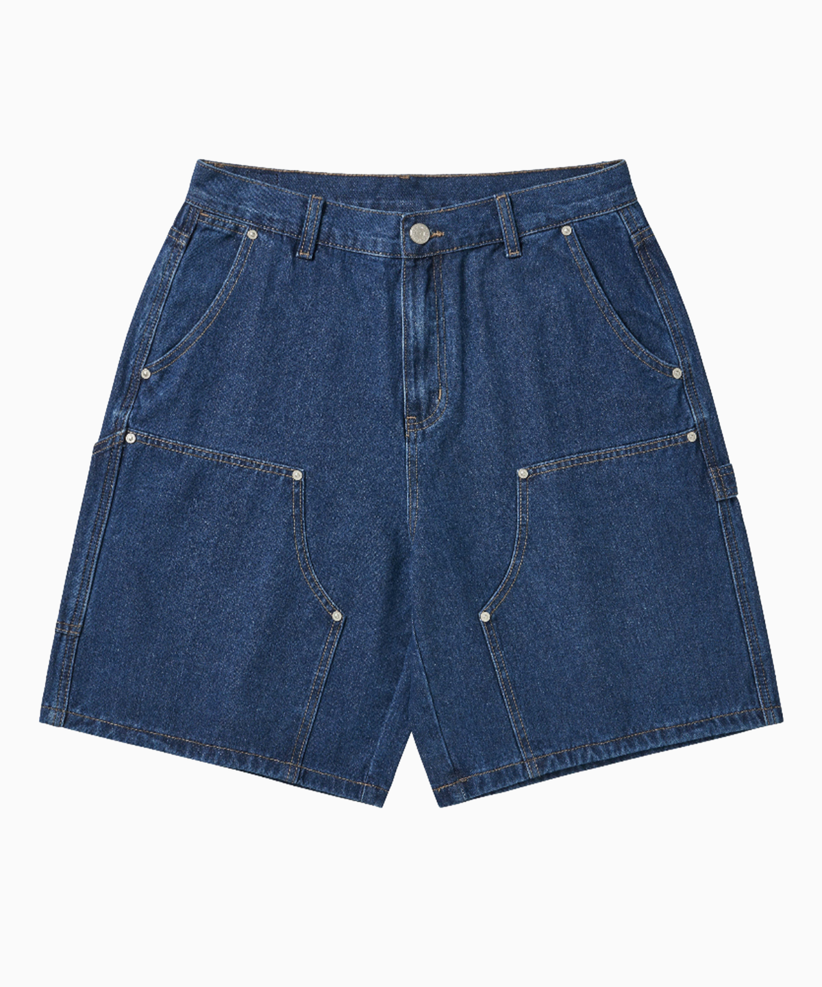 더 드리머(THE DREAMER) Double Knee Denim Bermuda - Dark blue