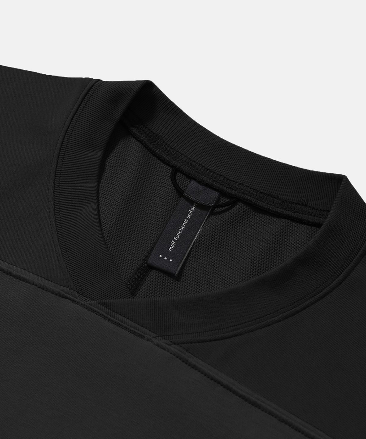 모이프(MOIF) [SS26] WIDE VARSITY H/S TEE / BLACK