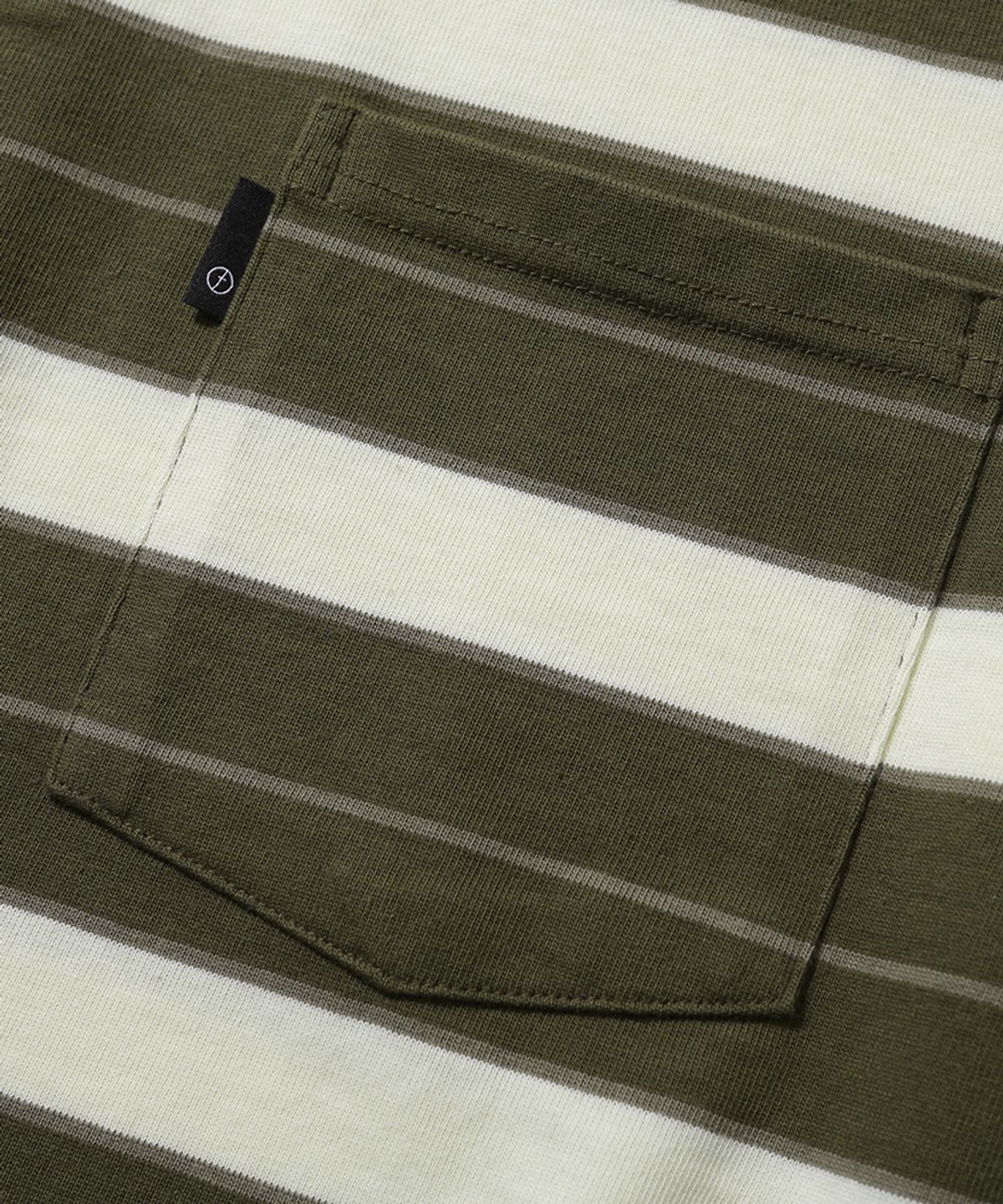 모이프(MOIF) [SS26] WIDE POLO H/S SHIRT / OLIVE MULTI STRIPE