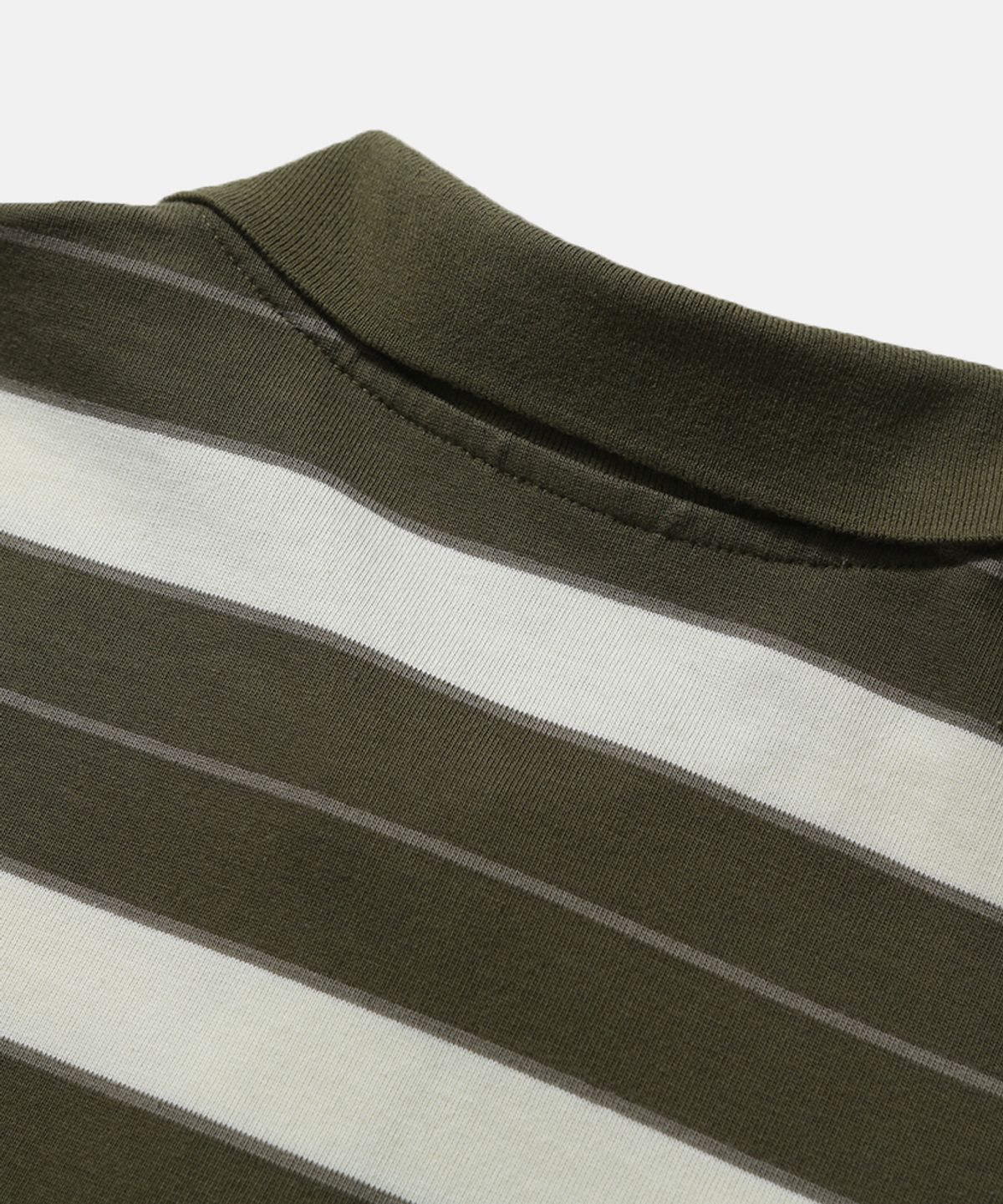 모이프(MOIF) [SS26] WIDE POLO H/S SHIRT / OLIVE MULTI STRIPE