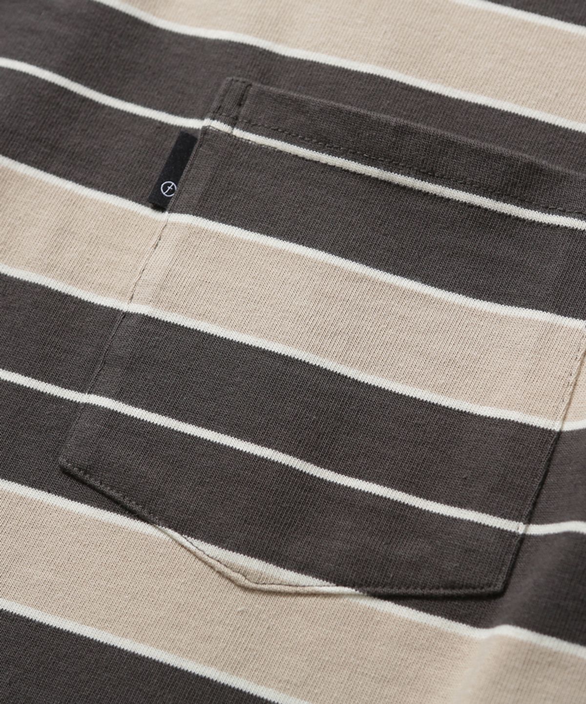 모이프(MOIF) [SS26] WIDE POLO H/S SHIRT / GRAY MULTI STRIPE