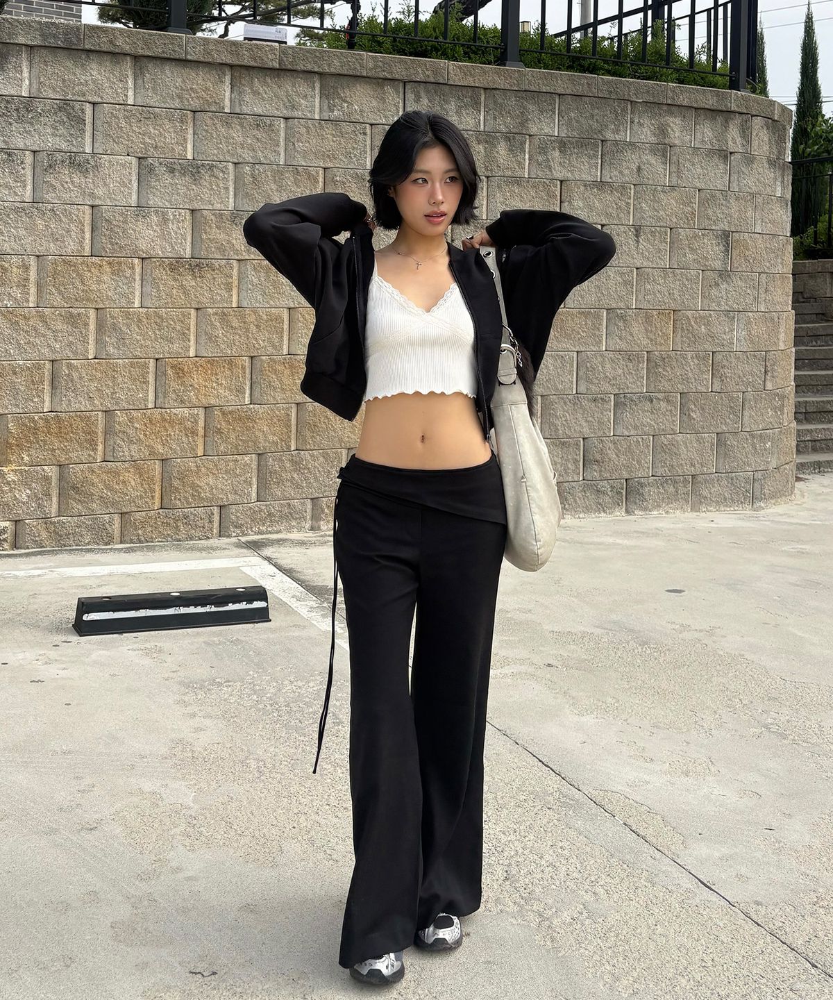 미쏘(MIXXO) 레이어드 팬츠_MIWTWG416C
