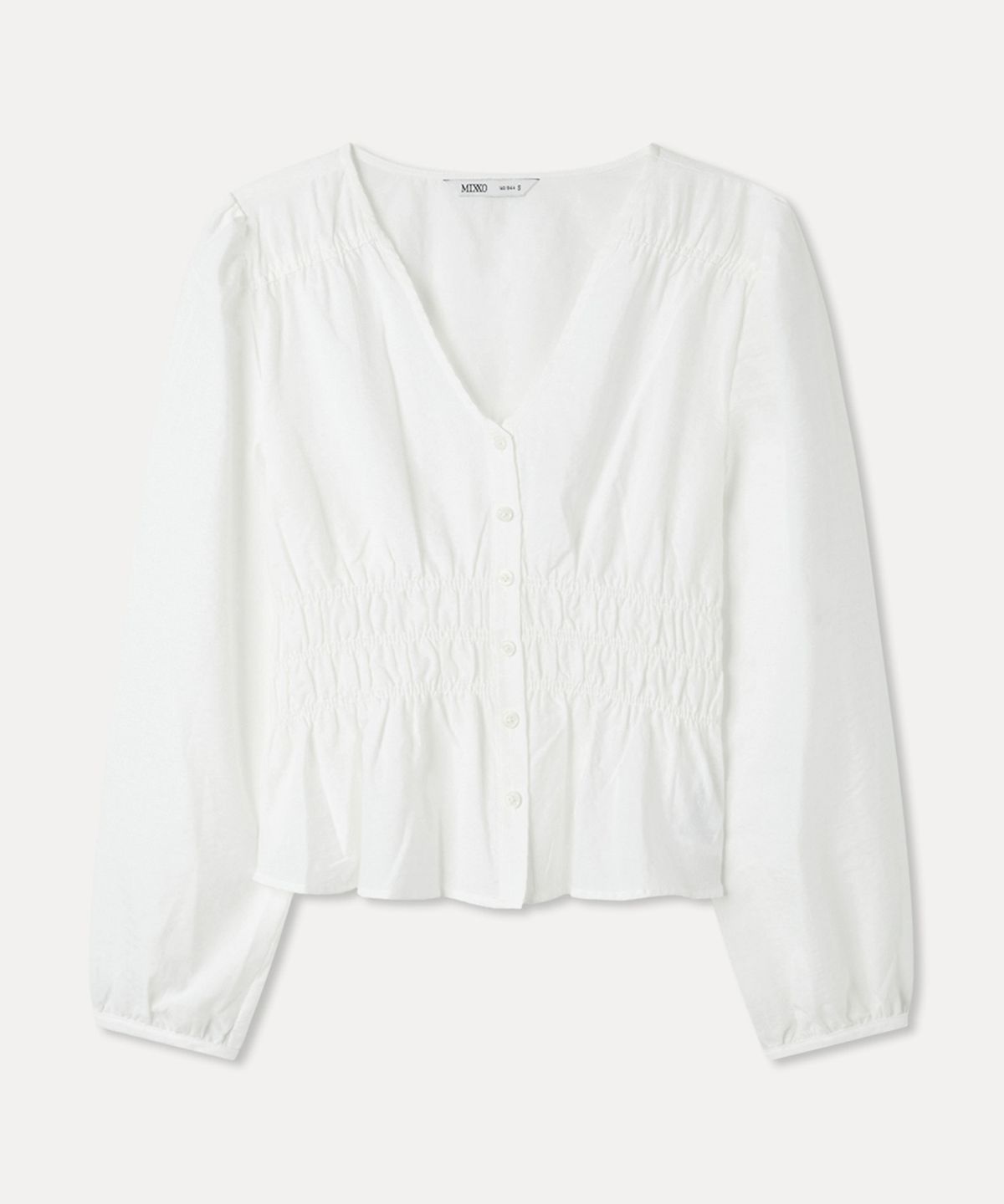 미쏘(MIXXO) 깅엄 체크 블라우스_MIWBLG412G