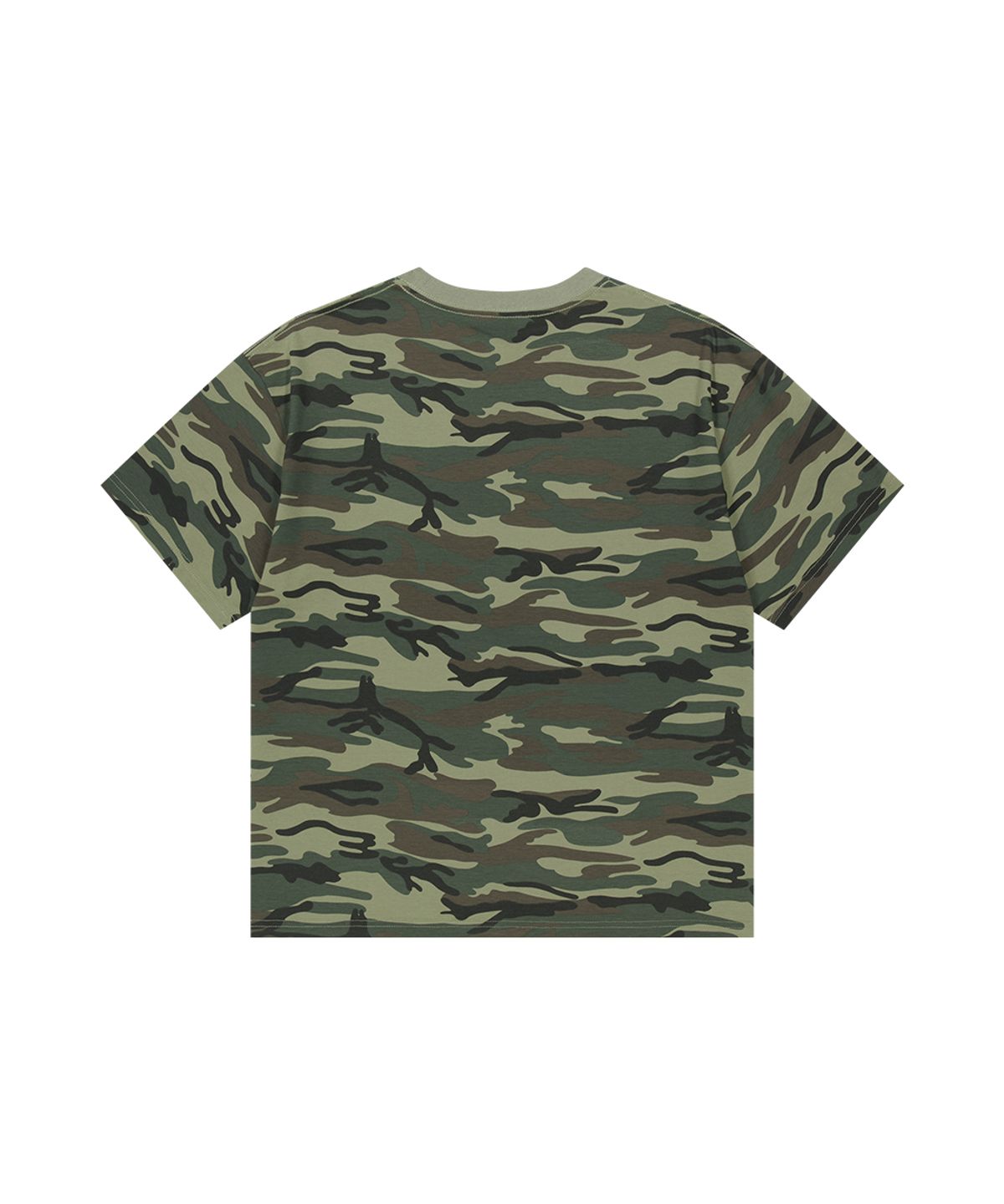 마하그리드(MAHAGRID) CAMO PATTERN BASIC LOGO CROP TEE GREEN(MG2GMMT531A)