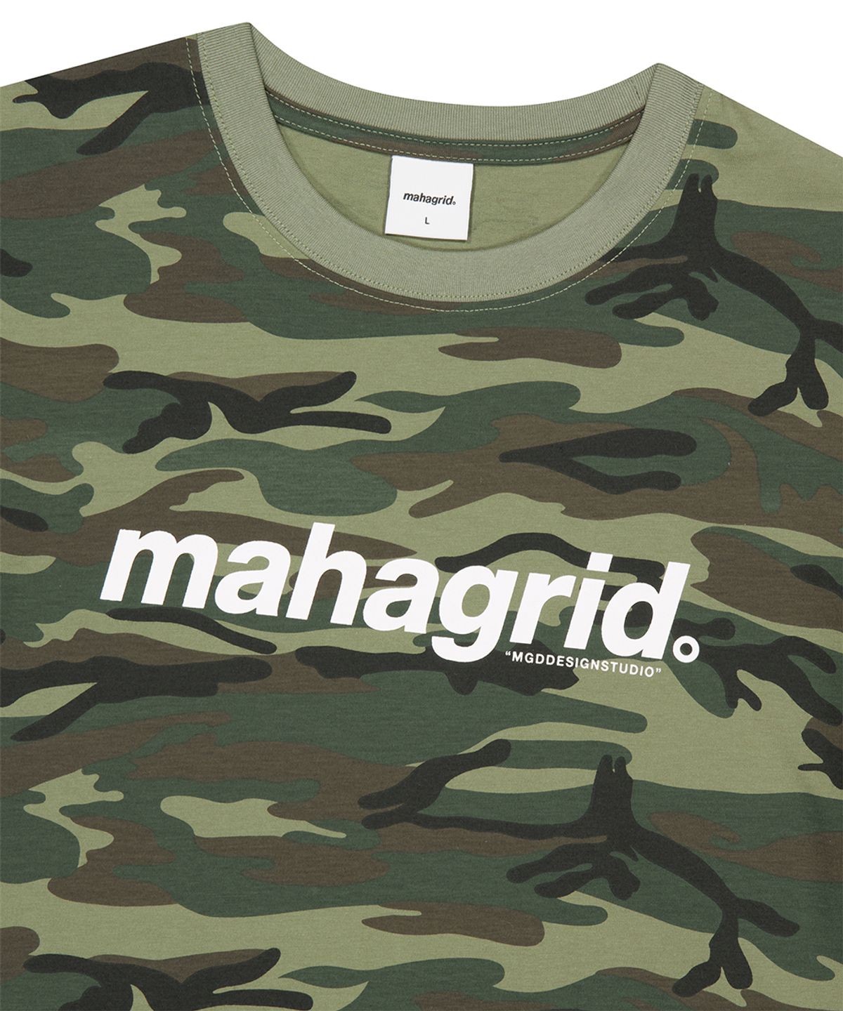 마하그리드(MAHAGRID) CAMO PATTERN BASIC LOGO CROP TEE GREEN(MG2GMMT531A)