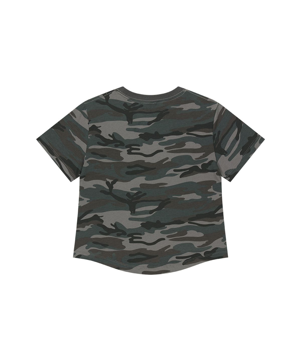 마하그리드(MAHAGRID) CAMO PATTERN BASIC LOGO CROP TEE CHARCOAL(MG2GMMT531A)