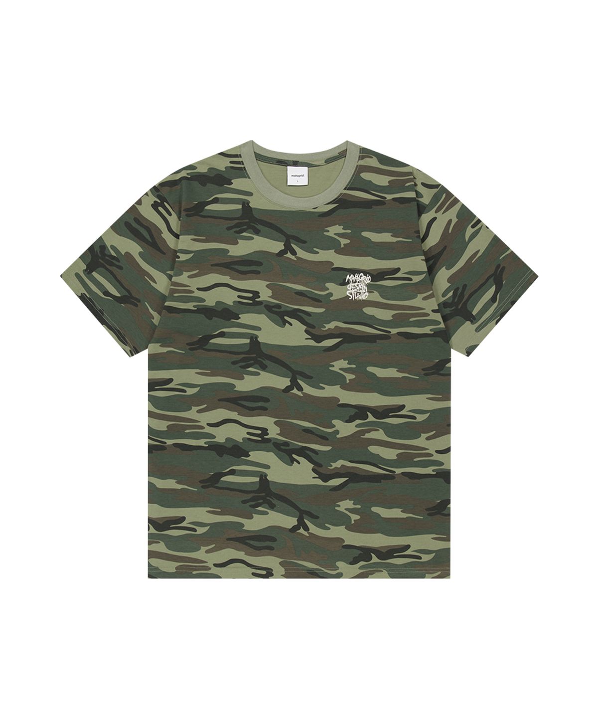 마하그리드(MAHAGRID) CAMO PATTERN SLASH LOGO TEE GREEN(MG2GMMT527A)